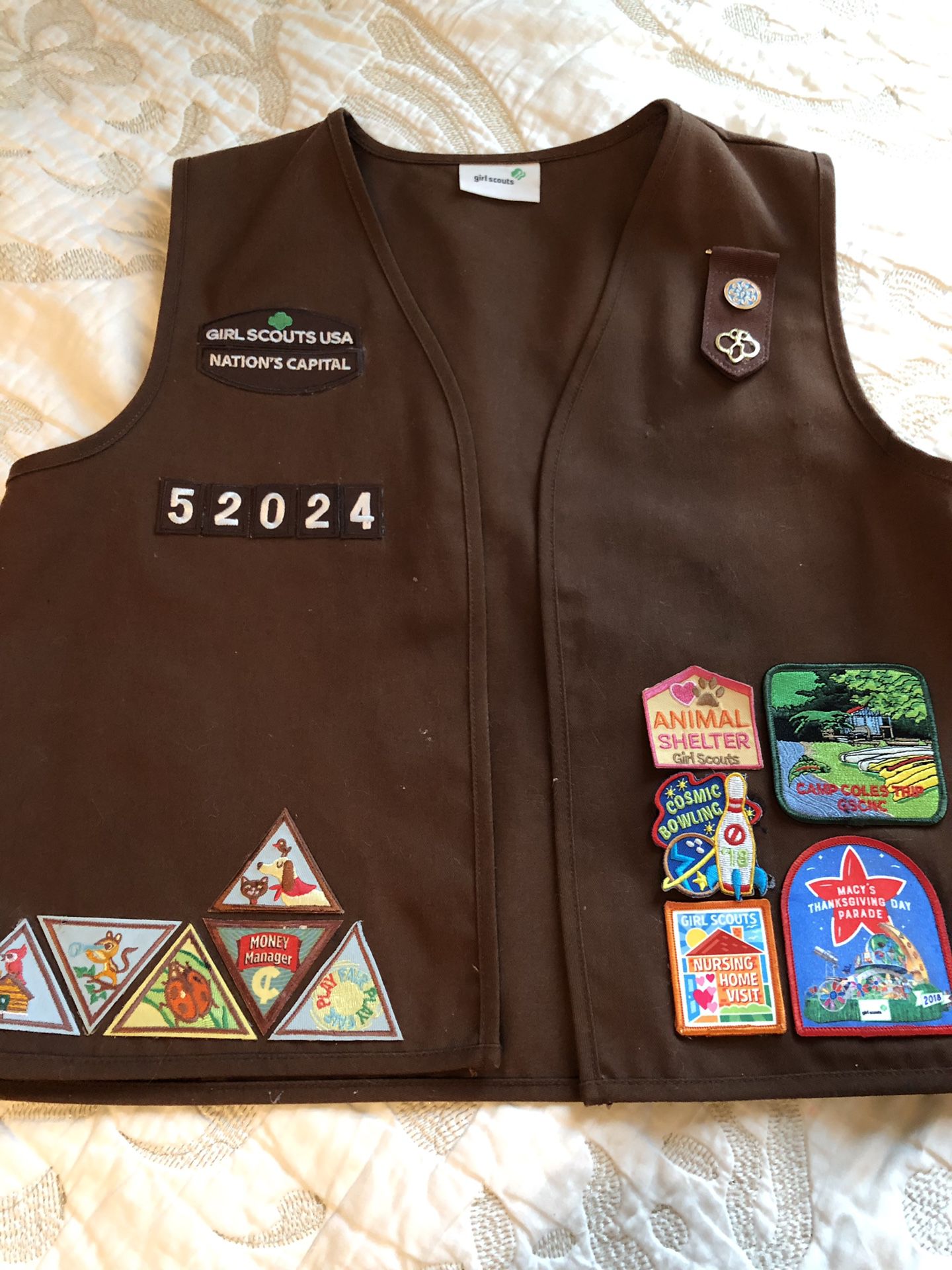 Girls scouts vest brownie