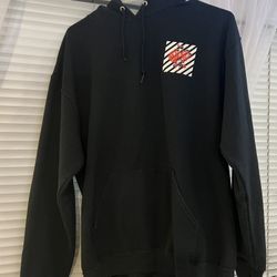 L Bowery Red Roses Black Hoodie 