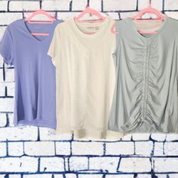 3 Small Tops by Isaac Mizrahi, LOGO by Lori Goldstein, and Zuda 