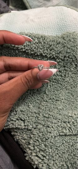 Silver Heart CZ Halo Ring