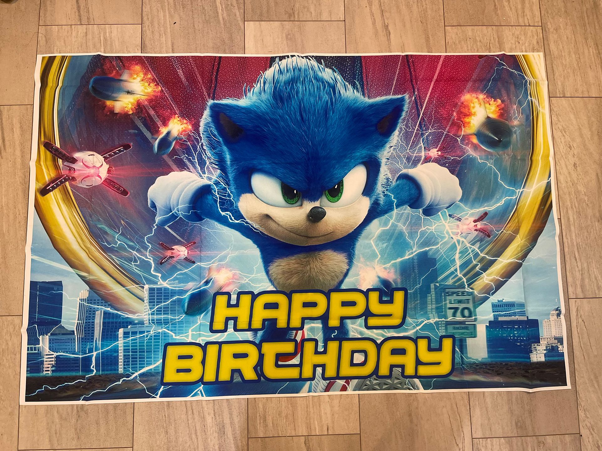 Sonic Birthday Party Declarations