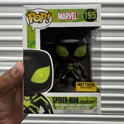 Spiderman Stealth Suit FunkoPop #195 HT GITD