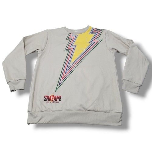 DC Shazam Sweatshirt Size Large Shazam! Fury Of The Gods Graphic Print Pullover Sweatshirt Measurements In Description