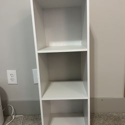 White 3 Cubby Shelf 