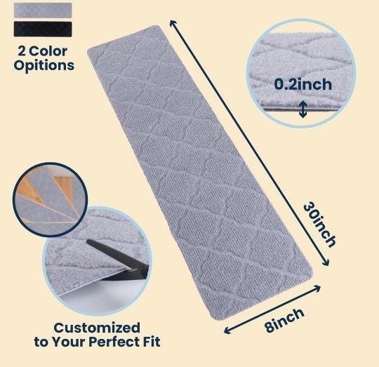 Stair Rugs Pad 8" X 30" (30-Packs)