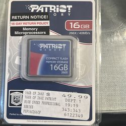 16 GB compact flash card as new