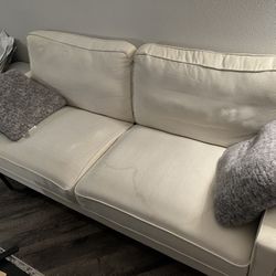 Two Seats Ivory Sofa