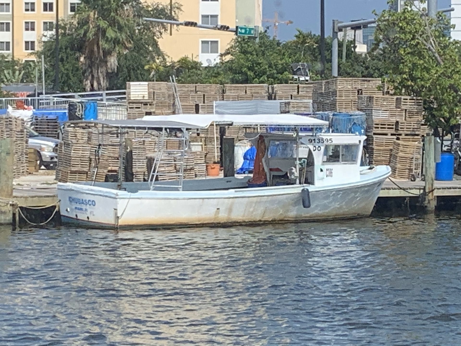 Commercial lobster fishing boat