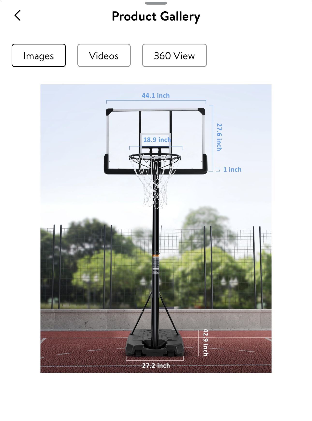 Portable Basketball Hoop Goal