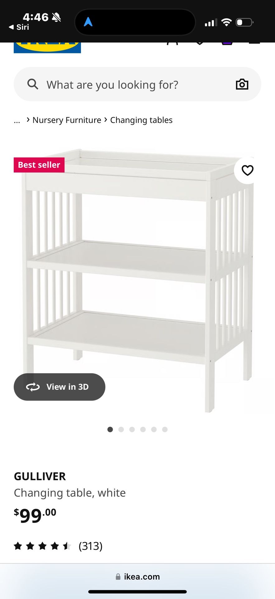 Ikea changing table