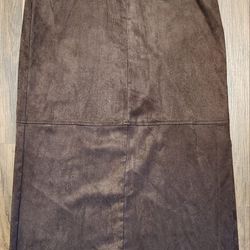 EUC Womens Sz L Lynn Ritchie Vintage 90s Faux Suede Maxi Skirt, Highly Sought After Rarely Found, in Flawless Condition