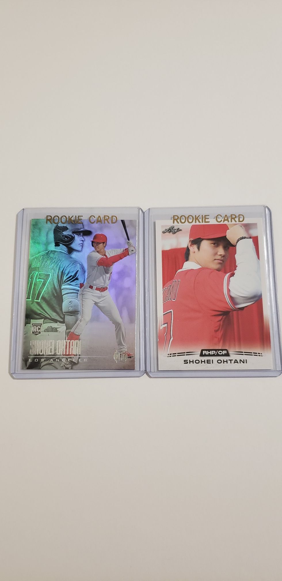 2018 Shohei Ohtani 2-card Rookie Card lot MLB baseball trading Los Angeles Angels