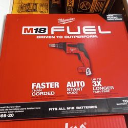 Milwaukee new Drywall Screw Gun M18 Fuel 