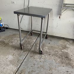 36x24 All Stainless Steel Work Prep Table On Castors 