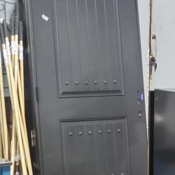 Steel door with frame