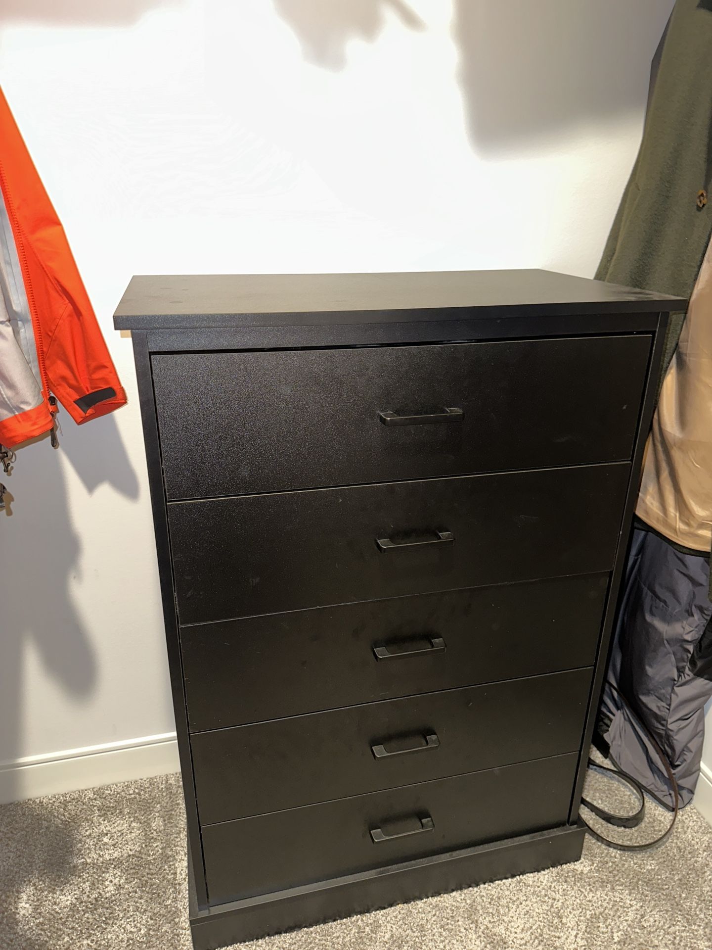 5 Drawer Dresser, Black