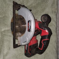 Hyper Tough HT Charge 20V 6-1/2-Inch Circular Saw + Battery 