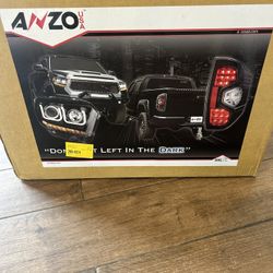 Two Brand New Anzo USA 1 Projector Headlight Chrome