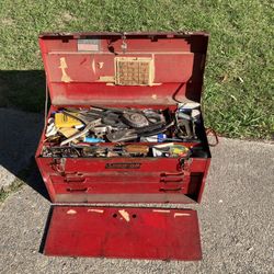 Vintage Snap On Travel Tool Chest 6 Drawer 26” Tall 12” Wide 15” Tall