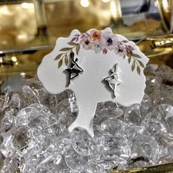 925 Sterling Silver Ballerinas Stud Earrings