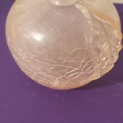 PAPERWEIGHT CRACKLE GLASS APPLE
