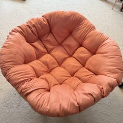 World Market Rattan Papsan Chair + Pillow