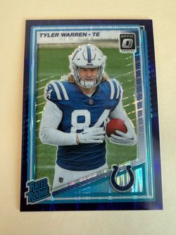 2025 Donruss Optic Tyler Warren Rated Rookie Purple Shock Prizm RC #234