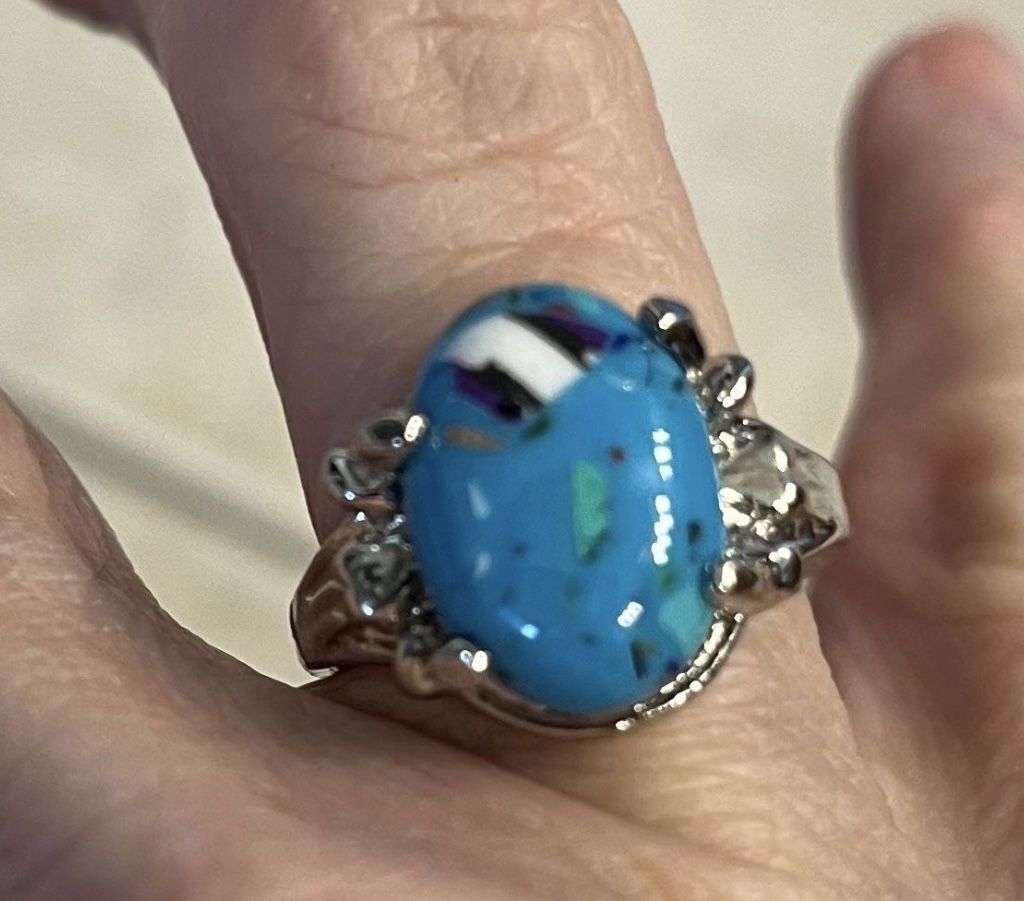 New CZ turquoise  size 6