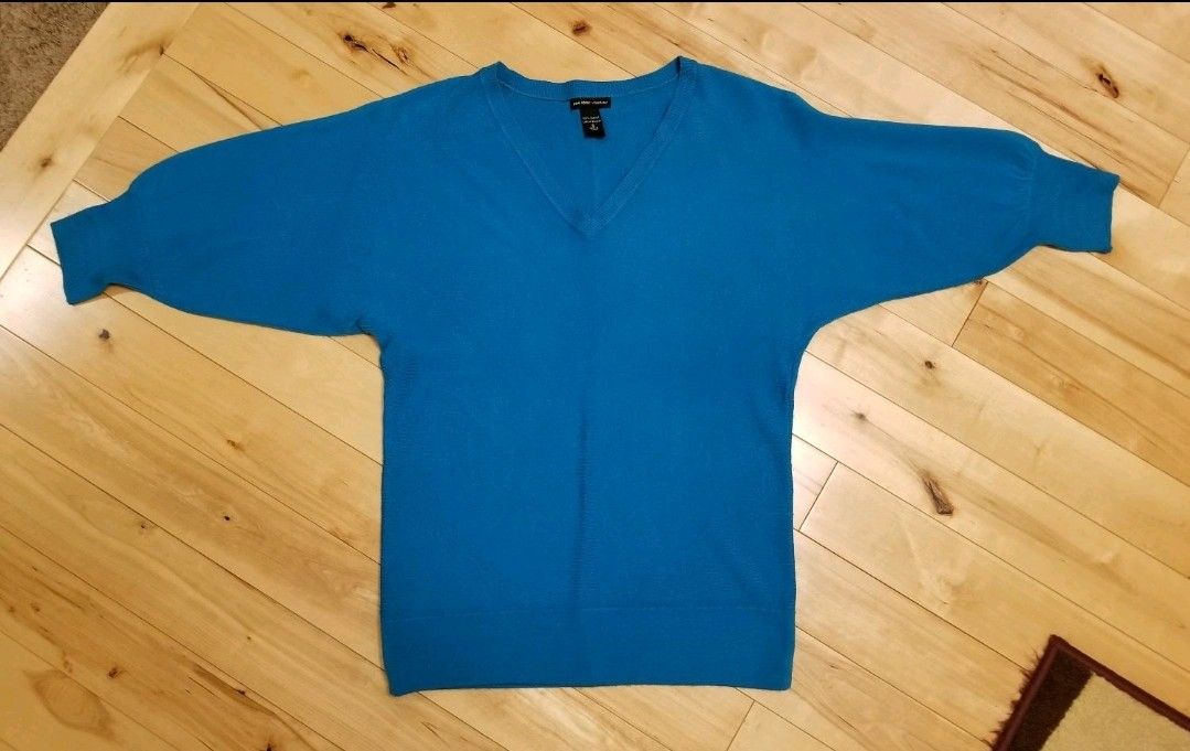 New York & Co. Turquoise Tunic Sweater (S)