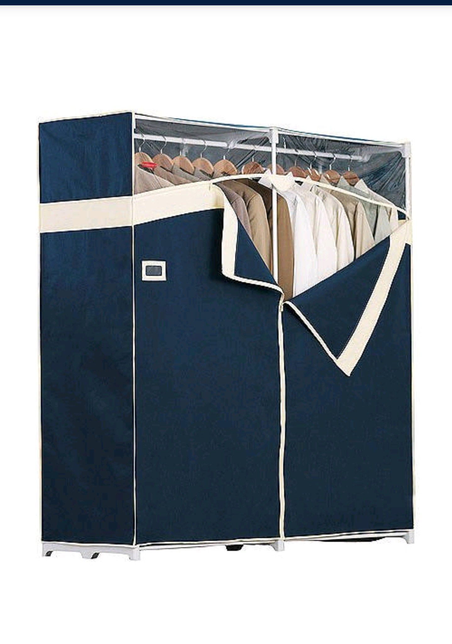 Rubbermaid Portable Garment Closet, 60 In. - Navy