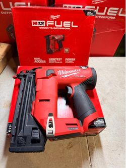 TOOL ONLY Milwaukee  M12 FUEL 12-Volt Brushless Cordless 18-Gauge 1-1/2 in. Compact Brad Naile NEW $220
