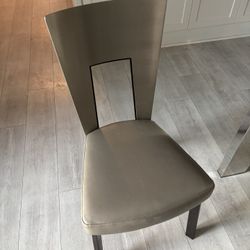 Solid Steel Dining  Chairs x 4