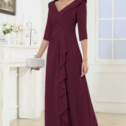  Elegant Mother of the Bride/Groom Dress  NWT Cabernet Size: 24W