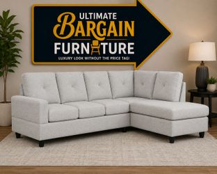 **Light Gray Sectional – $615**