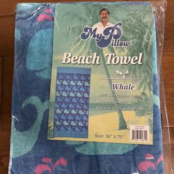 My Pillow Beach Towel Whale Design