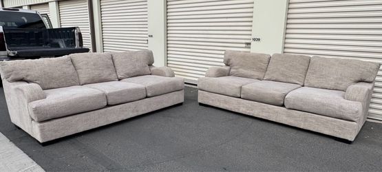 Gray Living Spaces Couches (WILL DELIVER)