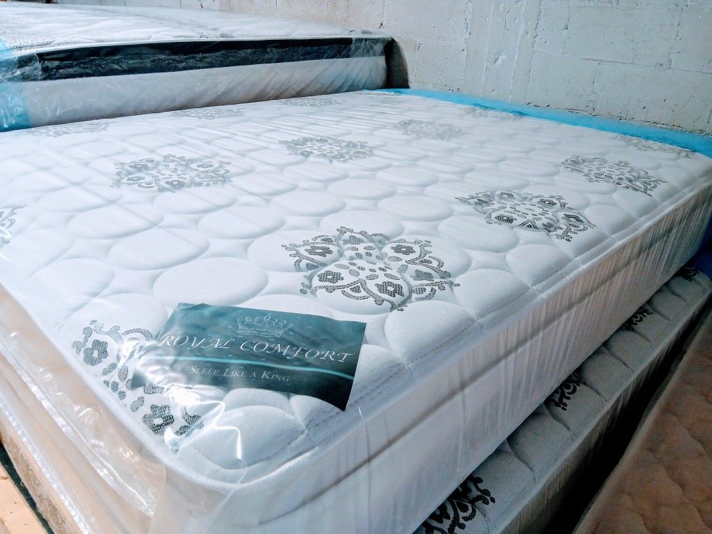 $199 Queen Pillow Top Mattress Only Brand New Free Delivery Same Day 