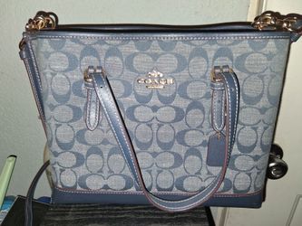 Coach Signature Tote Bag Blue