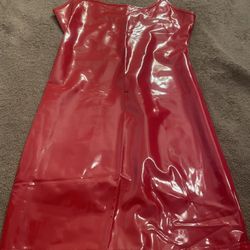 Red Leather Dress