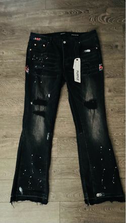 Purple jeans flared
