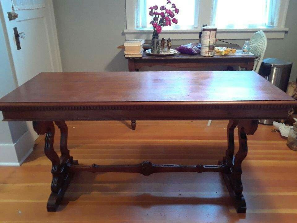 Antique Wood Trestle Table