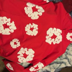 denim tears red hoodie 