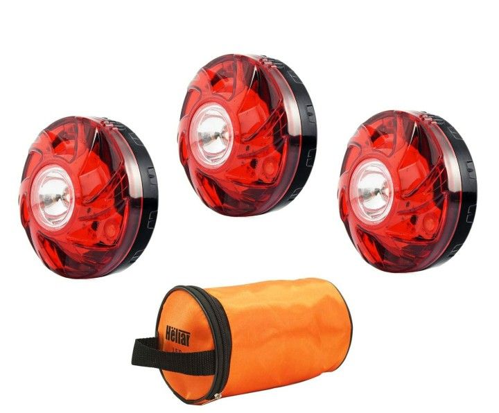 Heliar Roadside Early Warning LED Headlights
3pc with Storage Case (Red)
