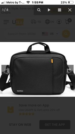 Tomtoc 14 Inch Laptop Shoulder Bag for MacBook Pro/Air, Surface Laptop Studio, Dell XPS 13, and More - Multi-Functional Messenger Bag … 
