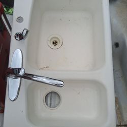 Cast Iron Double Sink
