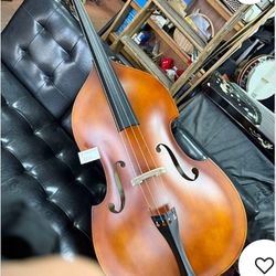 3/4 Double Bass Can Fold. W/Pickup