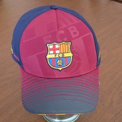 FC Barcelona Hat Cap Football Soccer FCB Red Maroon / Navy Blue, new, no 
tags.
One size fits most, adjustable, 100% polyester.