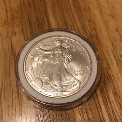 1997 American Eagle Walking Liberty 1 oz Fine Silver Dollar Bullion