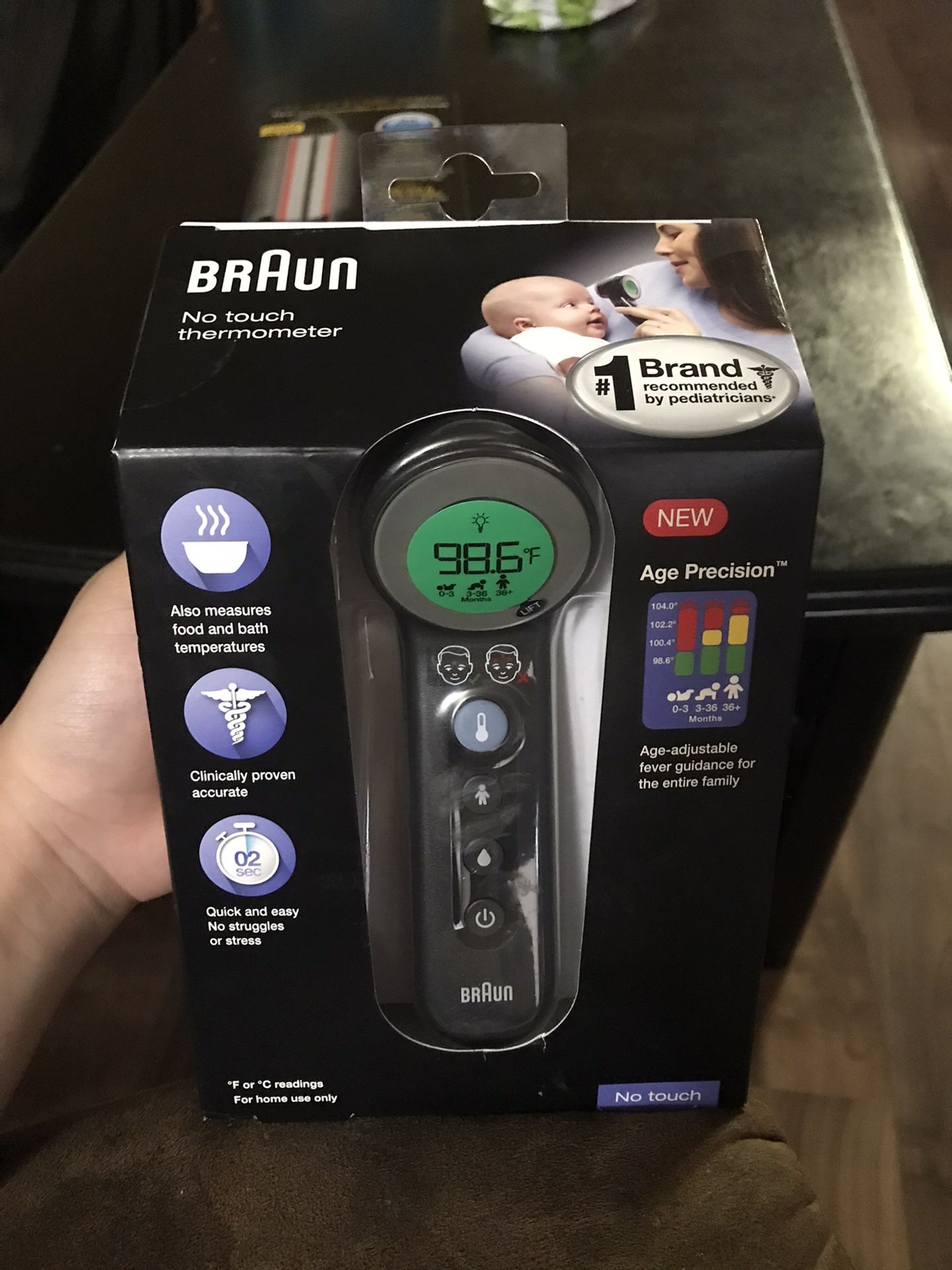 NEW Braun 3 in 1 NO TOUCH Thermometer