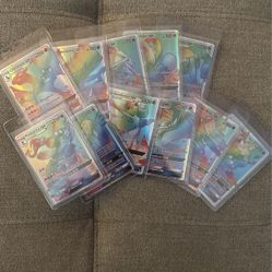 Rainbow, rare Pokémon cards